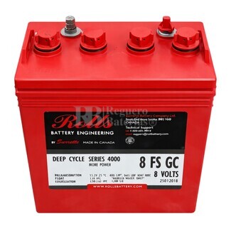 Bater�a  8 Voltios 198 Amperios C100| ROLLS 8 FS GC T-875